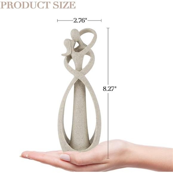 SandstoneResin Lover HugKiss Style AbstractSculpture Statue Collectible Figurine - Picture 4 of 6
